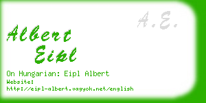 albert eipl business card